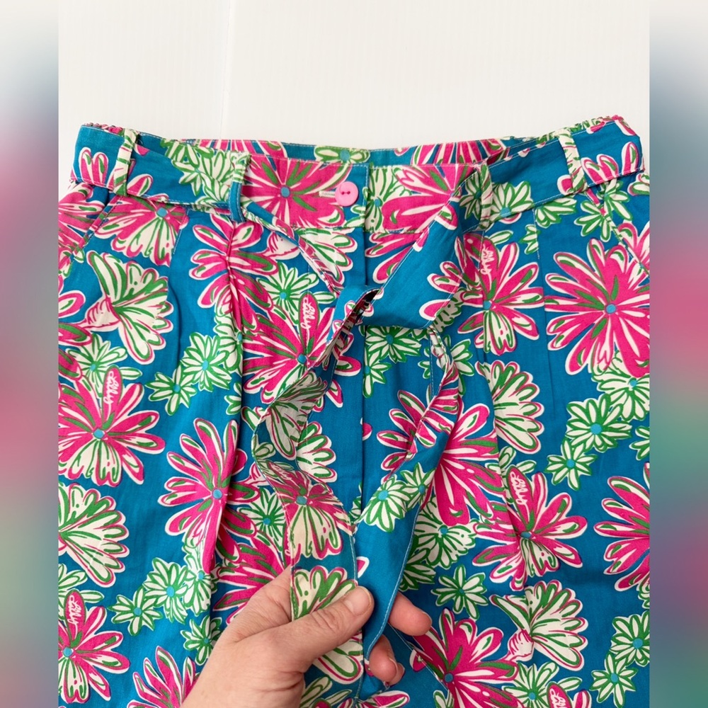 Floral Women's Shorts - Blue and Pink - Picture 5 of 16